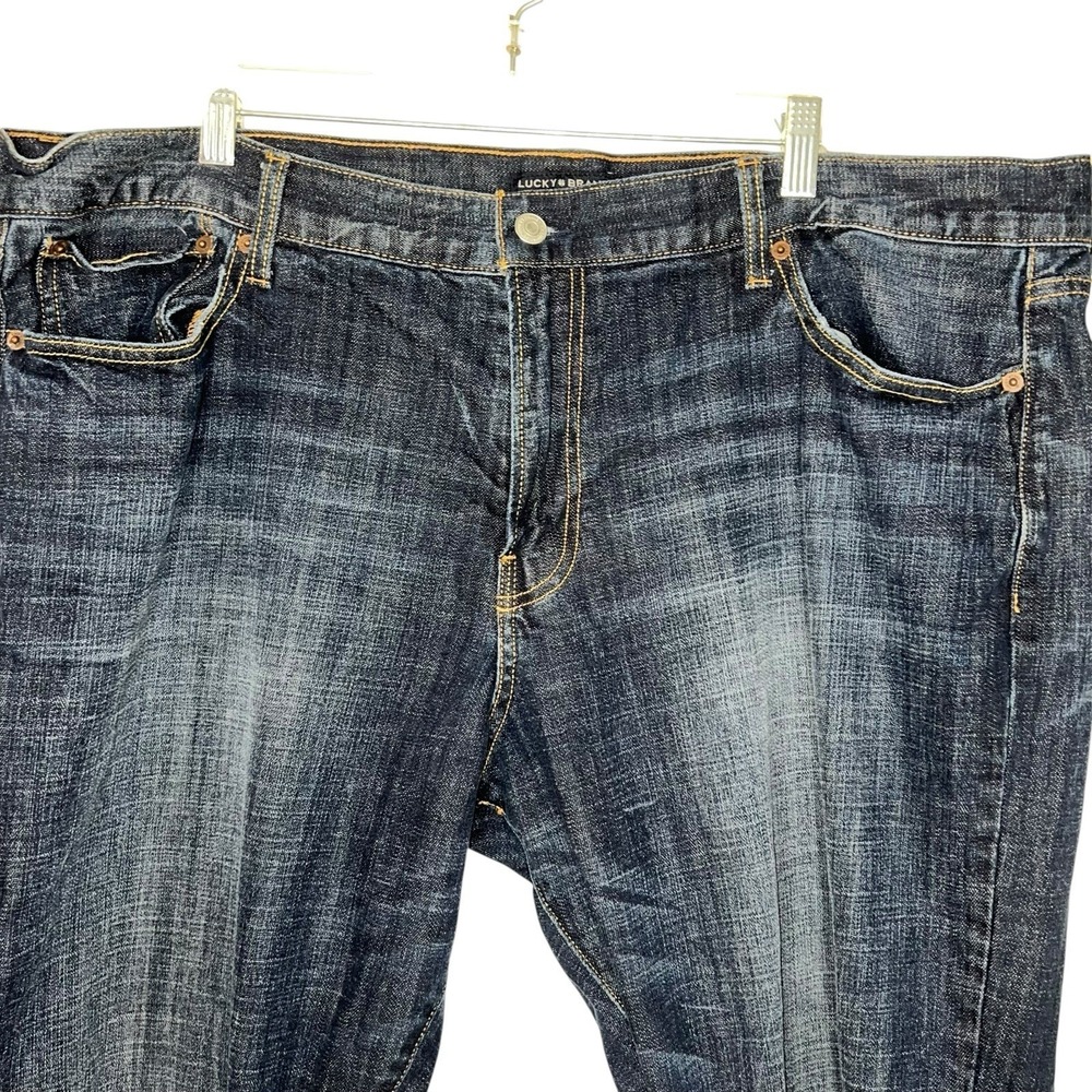 Lucky Brand Jeans Mens 42 X 30 Blue 367 Vintage Boot Bootcut Denim Dark Wash - Picture 2 of 11